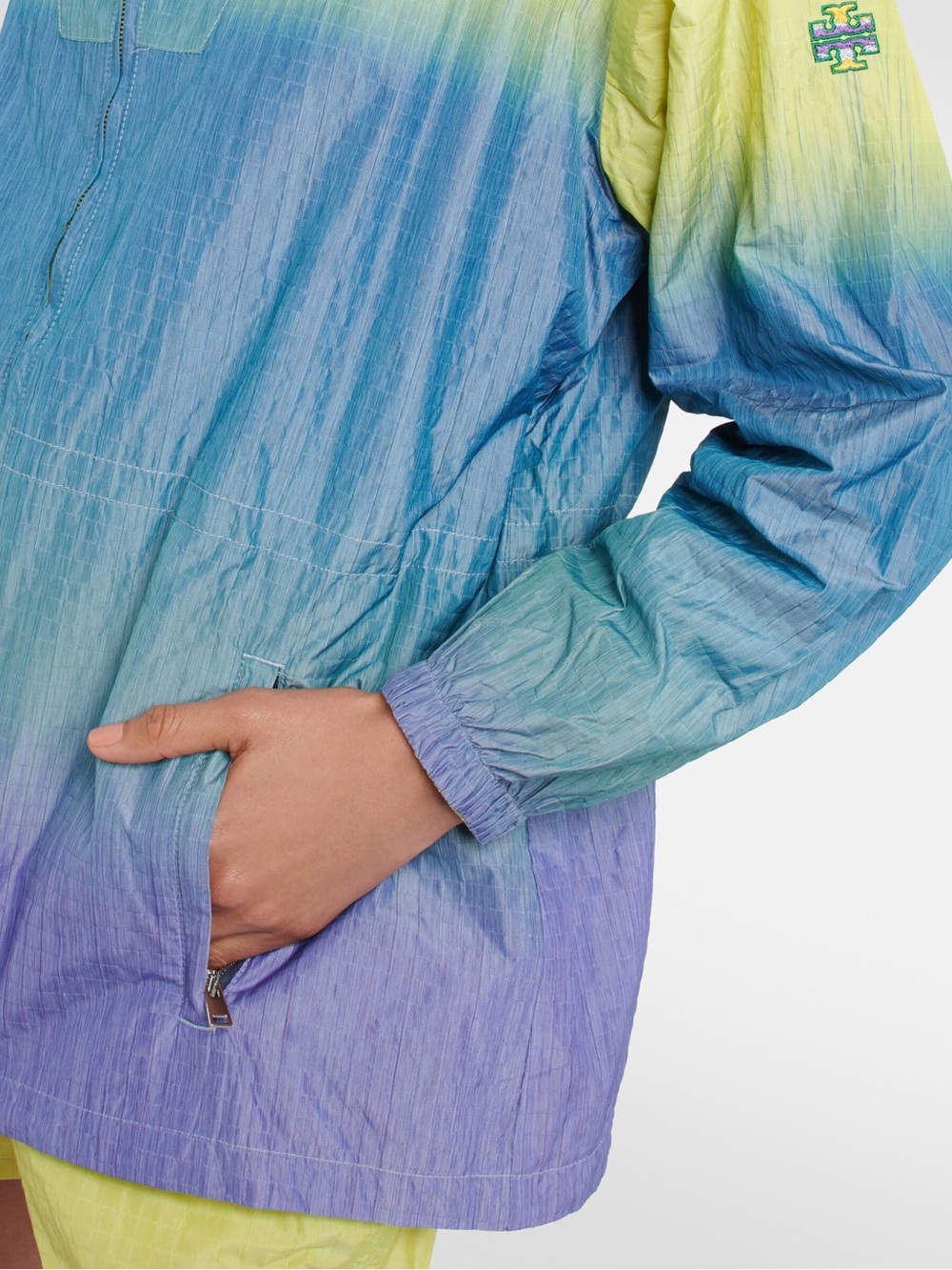 Tory Burch Ripstop Gradient Anorak Windbreaker - Picture 4 of 11